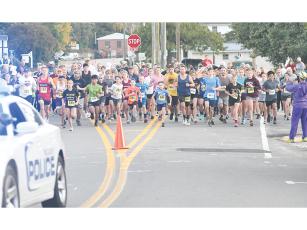 The 46th annual Apple Festival 5K Road Race drew 146 runners to downtown Ellijay last Saturday. (Photo by Robbie Bills/Sports Editor)