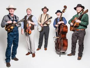 Appalachian Road Show will perform at the Ellijay First Baptist Church Fall Festival Halloween night.  Pictured, from left: Darrell Webb, Jim VanCleve, Barry Abernathy, Todd Phillips and Zeb Snyder.