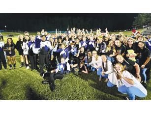Gilmer High School Band celebrates win