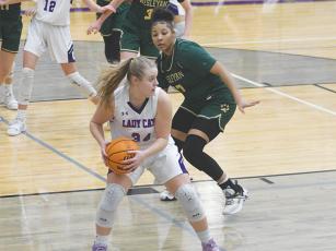 Gilmer junior Lucy Ray scored 23 points and collected five rebounds in the Lady Cats’ win over West Hall last Saturday.