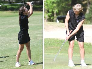 Gilmer senior Maddie Wright and sophomore Lucas Janssen were on the course for the Lady Cats and Bobcats, respectively, at last week’s area tournament.