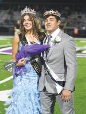 Robbie Bills/Sports Editor Gilmer High School celebrated homecoming last Friday and trounced West Hall, 35-6. At the halftime, Lily Thurman and Carson Farist were crowned this year’s queen and king. 