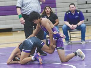 Gilmer High School’s Manny Velasquez helped the Bobcats earn three more wins at the Etowah Duals.