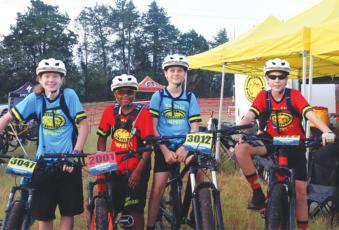From left are Team Cartecay middle school riders Miles Clemons, Leo Alonso, Nico Cianciolo and Justice Giet.