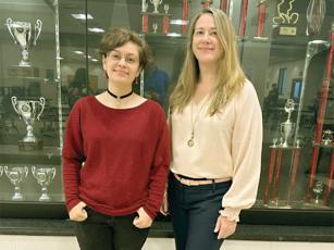 Gilmer High School’s 2023 STAR Student Allyson Muller, left, is pictured with her STAR Teacher, GHS science instructor Mary-Melissa May.
