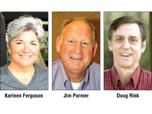 Former post two commissioner Karleen Ferguson, Jim Parmer and Doug Rink each qualified to run for post one commissioner.