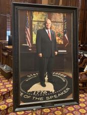 A portrait of former Speaker David Ralston, who represented Gilmer County in the legislature, will hang at the entrance of the House chamber.