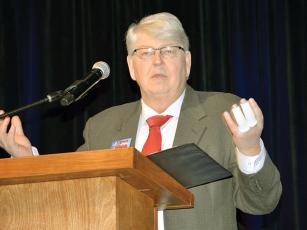 Brian Pritchard at the Fannin County Republican Party Valentine’s Day Banquet Feb. 3.